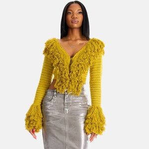 Hanifa MILA CROPPED CARDIGAN